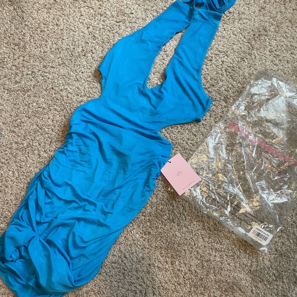 Hello Molly Bright Blue Mini Dress